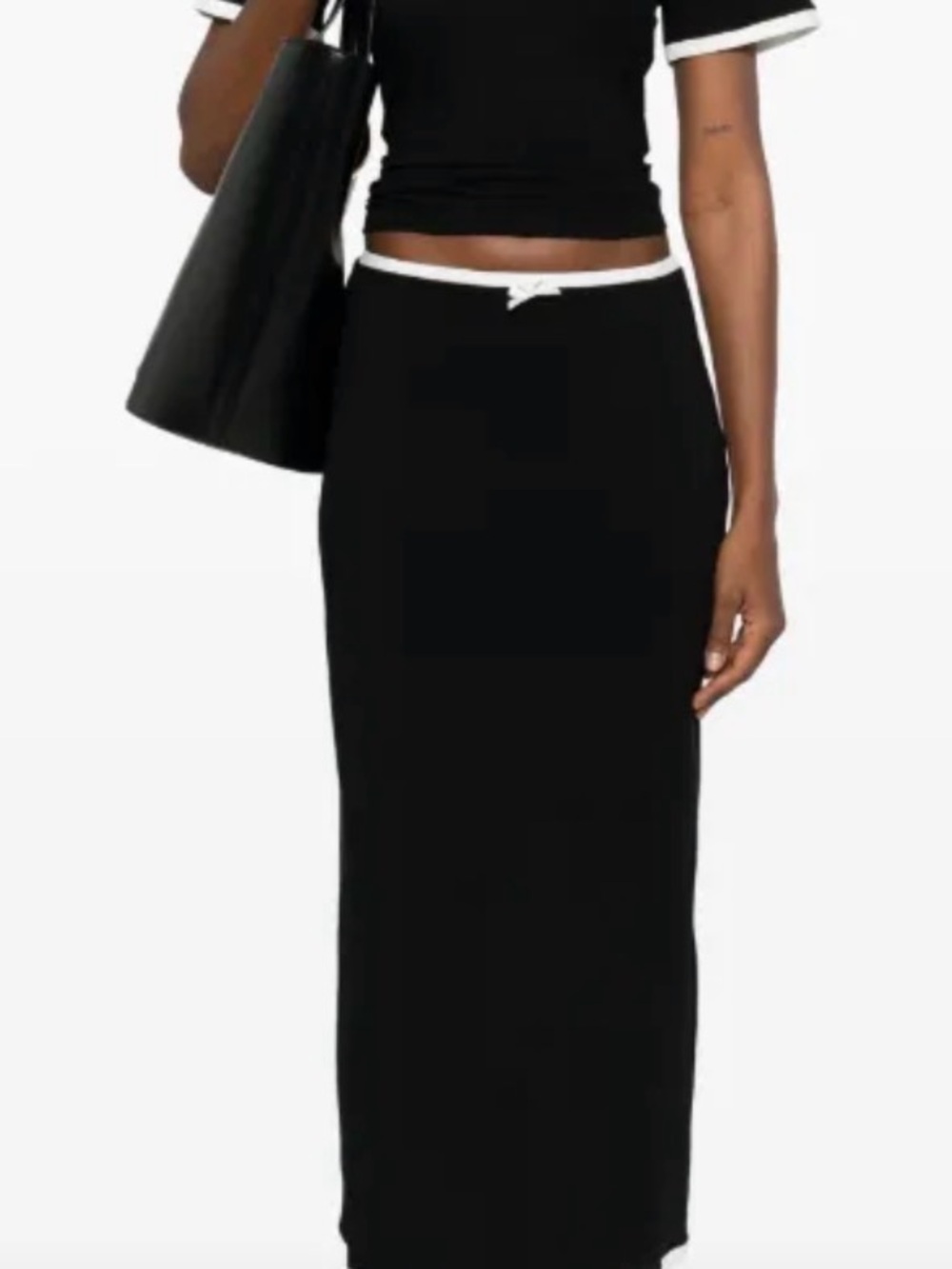 Rowen Rose floral-appliqué maxi skirt